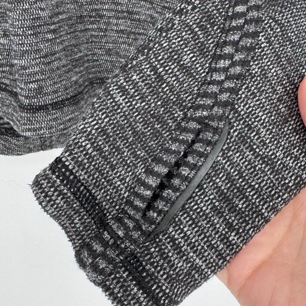 Lululemon Base Runner Long Sleeve Pullover Mini Check Pique Black 4 (Estimated)